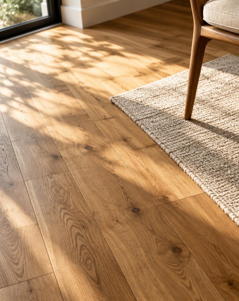 Hardwood flooring in a residential interior